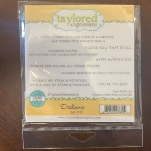 Assorted sayings stamps